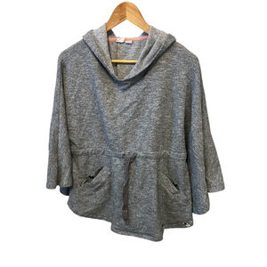 ROXY Grey Salt & Pepper Cape Hooded Pullover Sweatshirt M